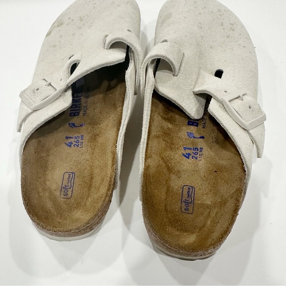 Birkenstock Boston Soft Footbed Suede Leather Sandals - Picture 4 of 7